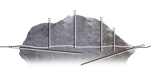 Drilling Rock Outcropping